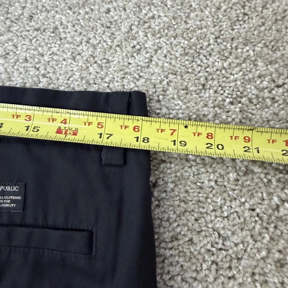 Banana Republic Aiden Chino Pants Mens 35x32 Black Regular Fit Straight Leg